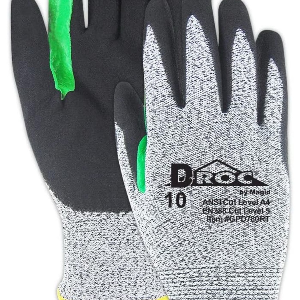 MAGID Enhanced Liquid-Grip Level A4 Cut Resistant Work Gloves 12 Pairs